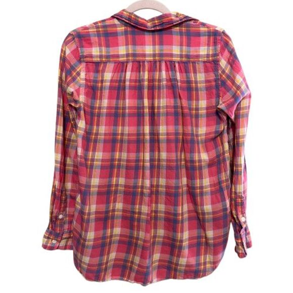 Denim & Supply Ralph Lauren RL Utility Button Up Shirt Womens Small Pink Plaid - Picture 3 of 5